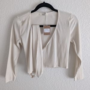 Limited Edition Womn Nely Wrap Top in Bone